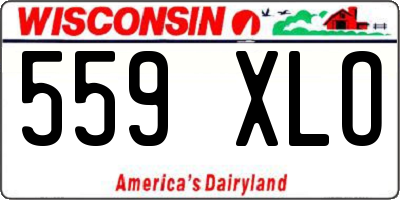 WI license plate 559XLO
