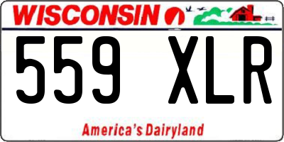 WI license plate 559XLR