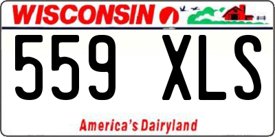 WI license plate 559XLS