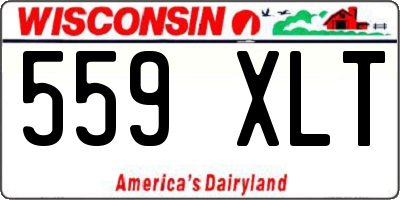 WI license plate 559XLT