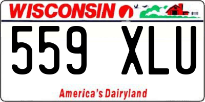 WI license plate 559XLU