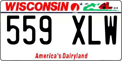 WI license plate 559XLW
