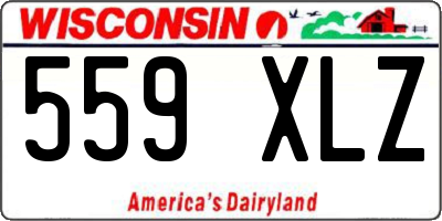 WI license plate 559XLZ