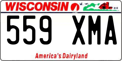 WI license plate 559XMA