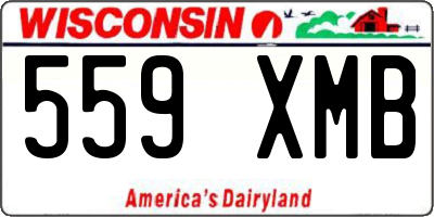 WI license plate 559XMB