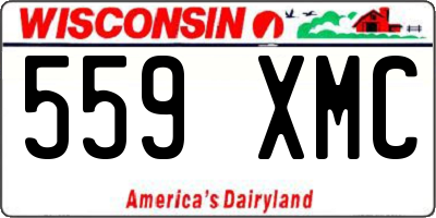 WI license plate 559XMC