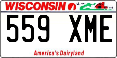 WI license plate 559XME
