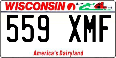 WI license plate 559XMF