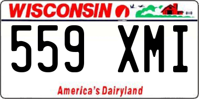 WI license plate 559XMI