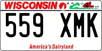 WI license plate 559XMK