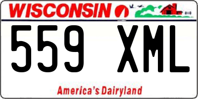 WI license plate 559XML