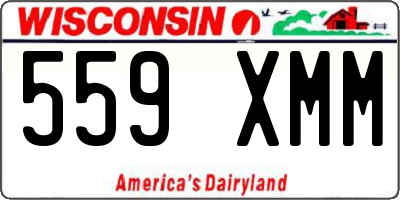WI license plate 559XMM