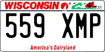 WI license plate 559XMP
