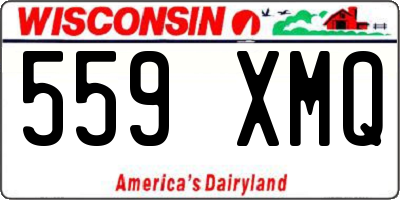 WI license plate 559XMQ