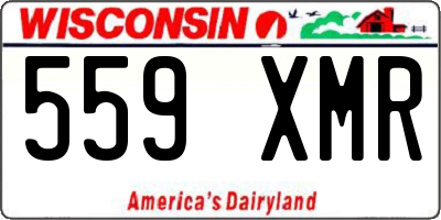 WI license plate 559XMR