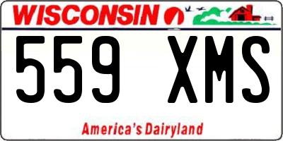 WI license plate 559XMS