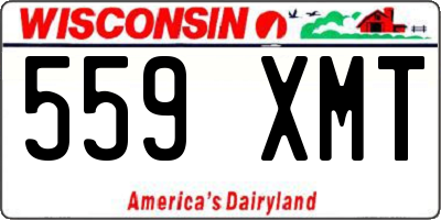 WI license plate 559XMT
