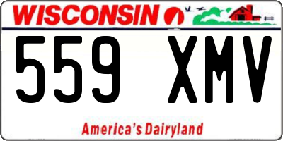 WI license plate 559XMV