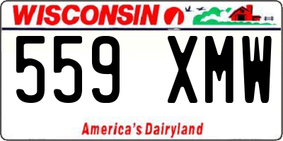 WI license plate 559XMW