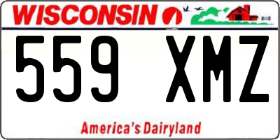 WI license plate 559XMZ