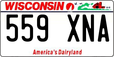 WI license plate 559XNA