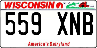 WI license plate 559XNB