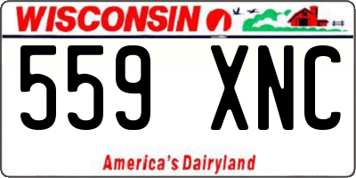 WI license plate 559XNC