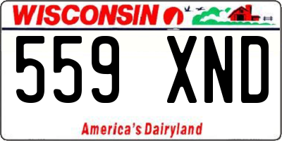 WI license plate 559XND