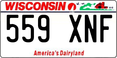WI license plate 559XNF