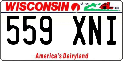 WI license plate 559XNI