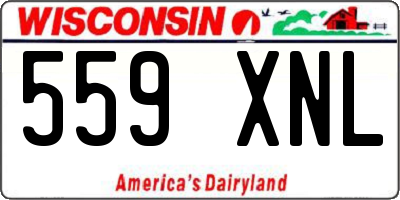 WI license plate 559XNL