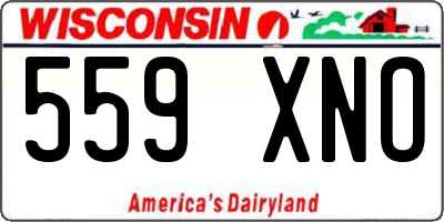 WI license plate 559XNO