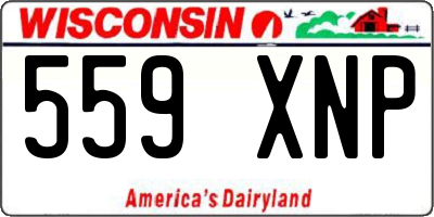 WI license plate 559XNP