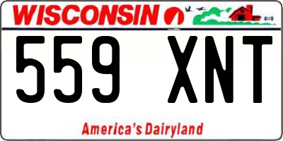 WI license plate 559XNT