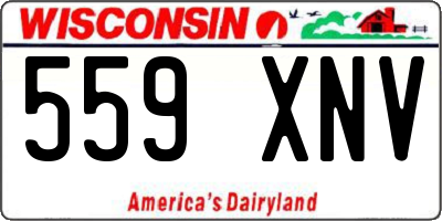 WI license plate 559XNV