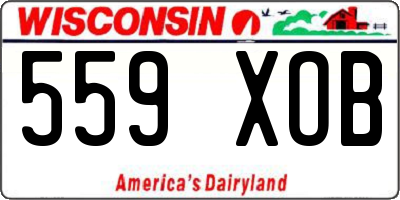 WI license plate 559XOB