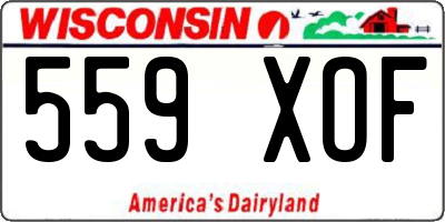WI license plate 559XOF