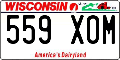WI license plate 559XOM