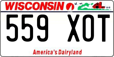 WI license plate 559XOT