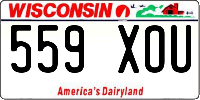 WI license plate 559XOU