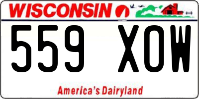 WI license plate 559XOW