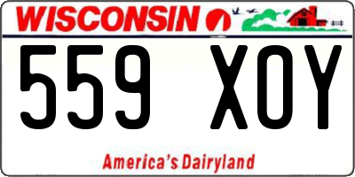 WI license plate 559XOY