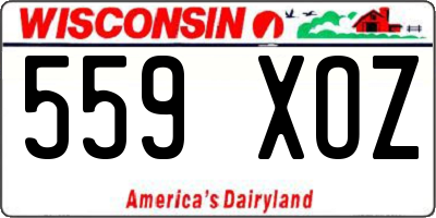 WI license plate 559XOZ