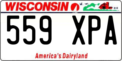 WI license plate 559XPA