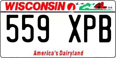 WI license plate 559XPB