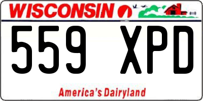 WI license plate 559XPD