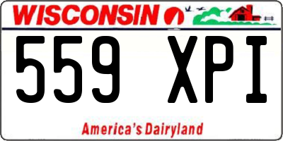 WI license plate 559XPI