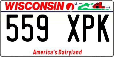 WI license plate 559XPK