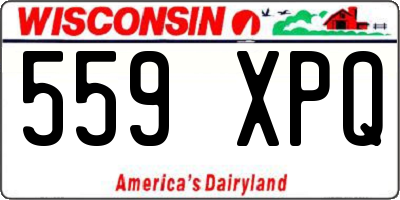 WI license plate 559XPQ