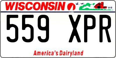WI license plate 559XPR